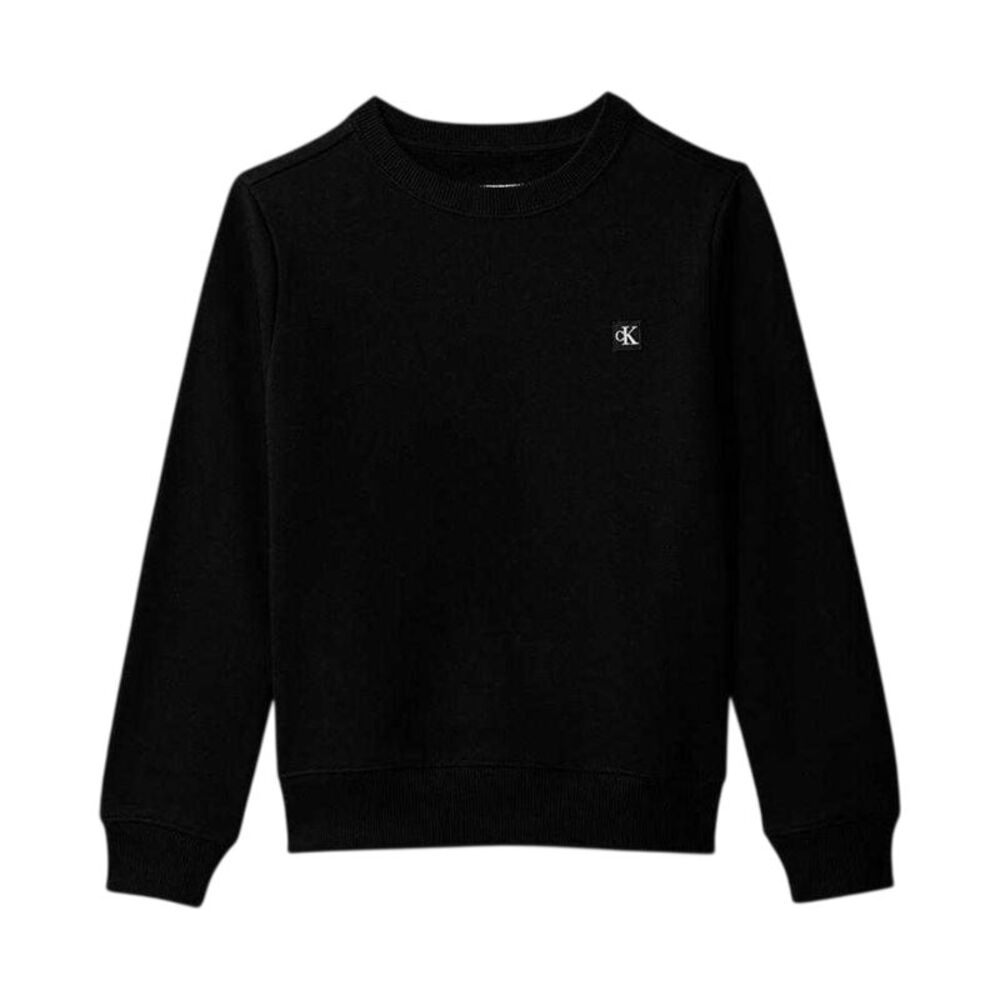 Calvin Klein Childrens/Kids Logo Crew Neck Sweatshirt / Black